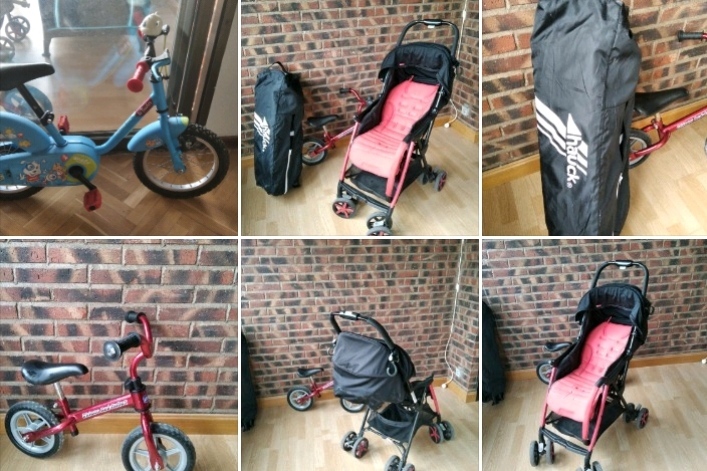 Carrito, cuna de viaje y bicis