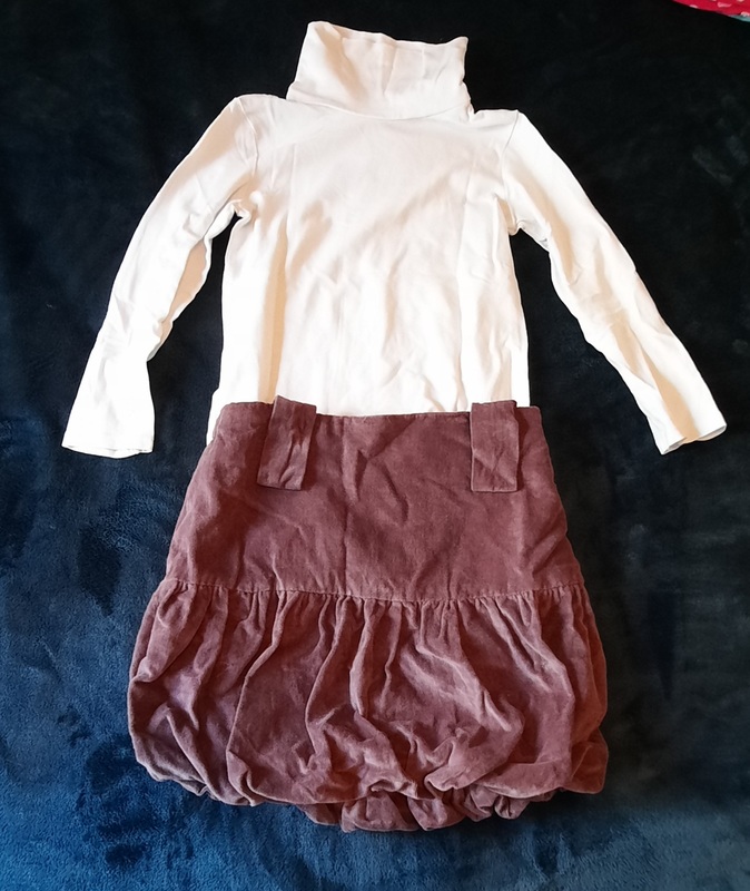 Conjunto invierno niña talla 5-6, marrón