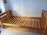 Litera de madera de pino convertible en 2 camas, SIN colchón