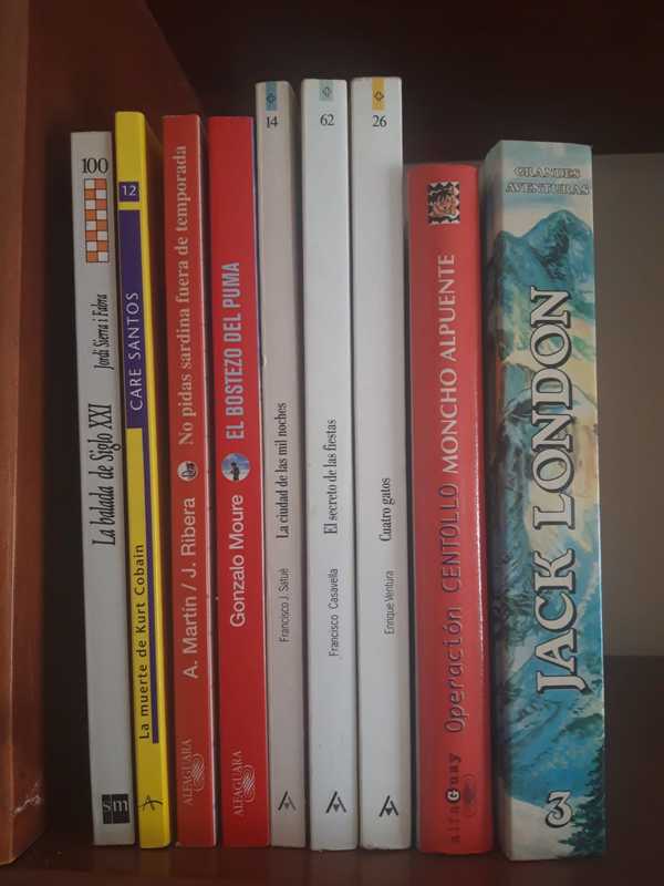 Nueve libros literatura juvenil años 90