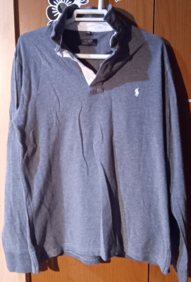 Polo gris con caballo, talla XXXL