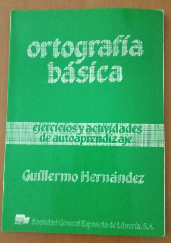 Libro ejercicios de ortografía 