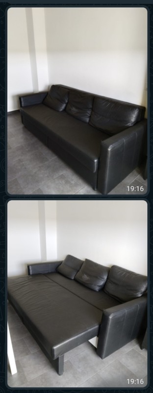 Sofá cama negro (200x230)