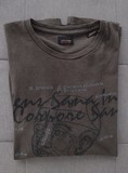 Camiseta Manga Corta Marrón Hombre - Talla L (Zara)
