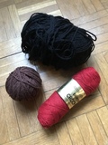 Dos ovillos lana y uno algodón