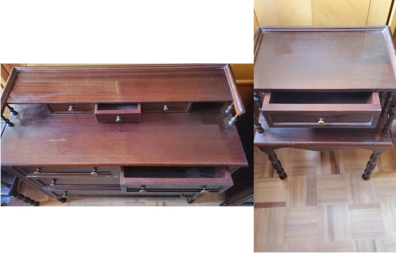 Cajonera y mesa de noche