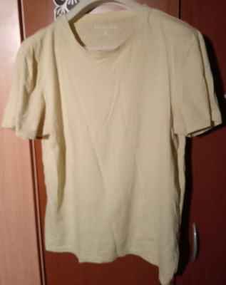 Camiseta color crema unisex talla X