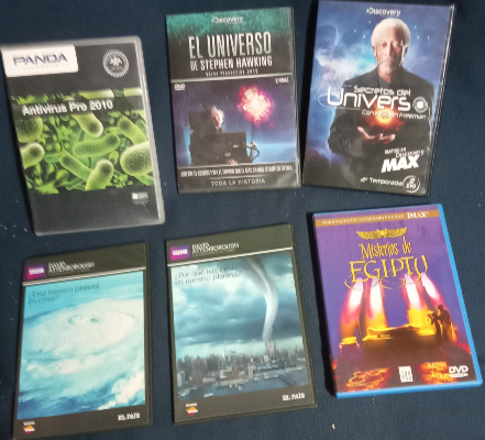 Lote 15 de documentales y 1 antivirus.