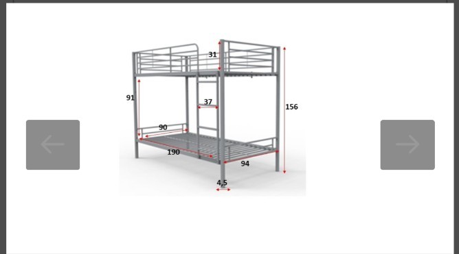 Literas Ikea desmontadas y sin colchones