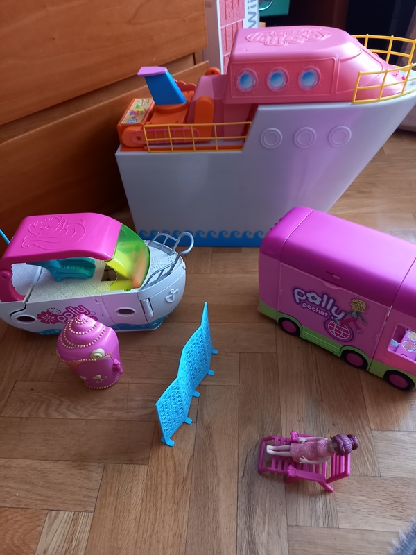 Polly pocket (barco, lancha y autobús)