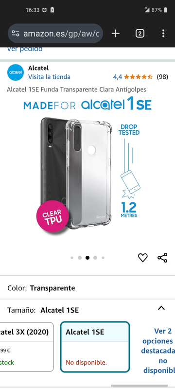 Necesito funda antigolpes Alcatel 