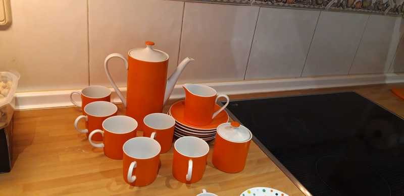 Set de tazas naranjas