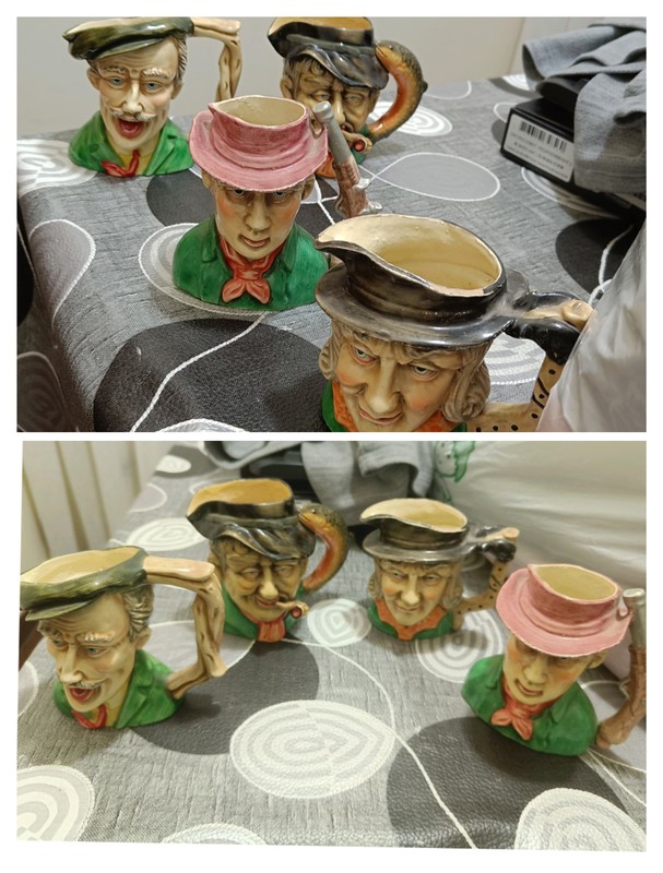 4 jarras raras con cara