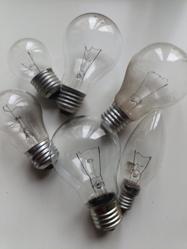 Bombillas antiguas incandescentes