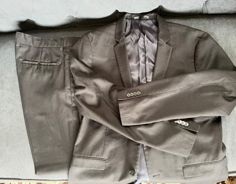 Traje negro slim Mango