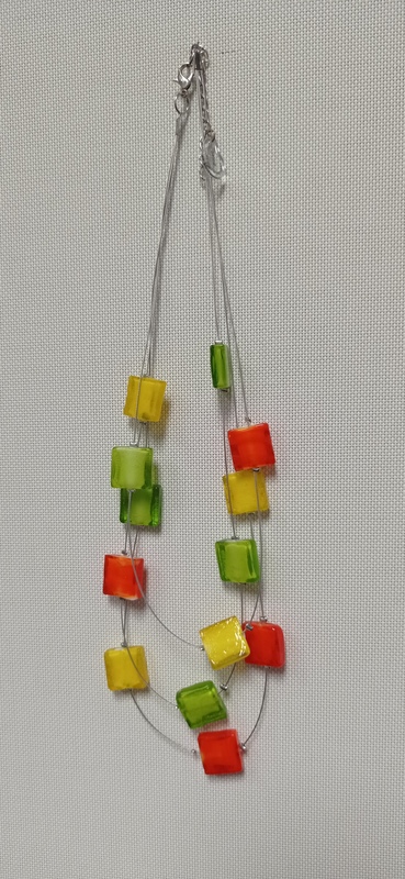 Collar cristales colores