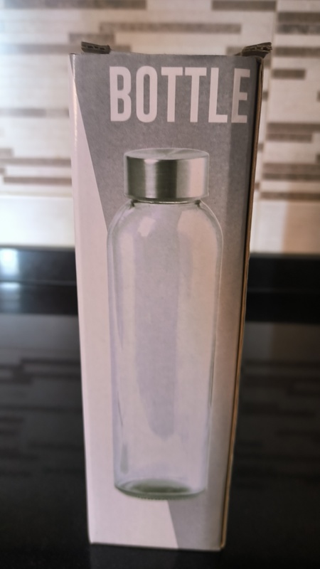 Botella agua de vidrio