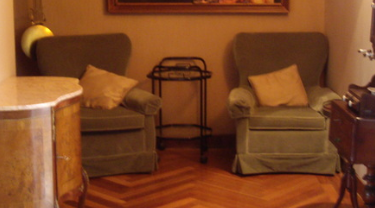 Regalo dos sillones de terciopelo verde