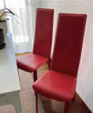 Pack 6 sillas de diseño rojas