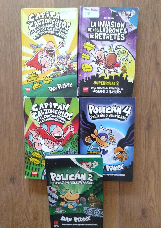 Libros Polican y Capitán Calzoncillos