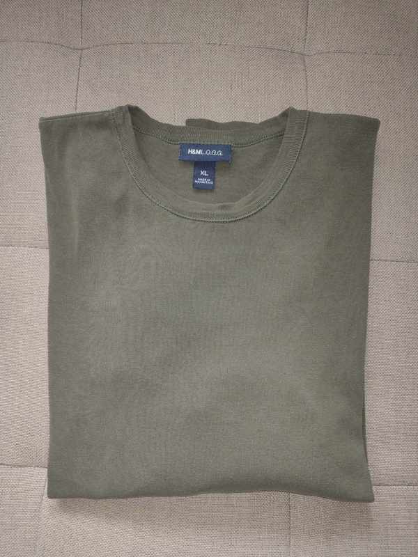 Camiseta Manga Larga Verde Hombre - Talla XL (H&M L.O.G.G.)