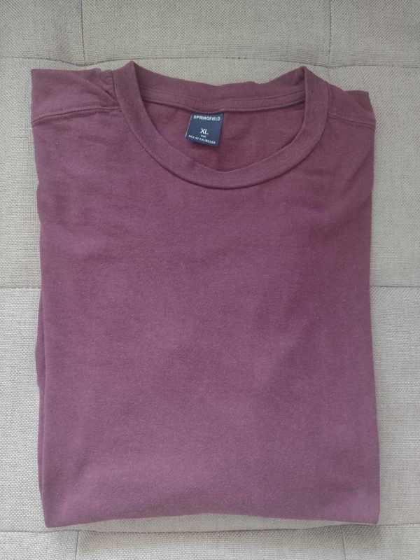 Camiseta Manga Larga Burdeos Hombre - Talla XL (Springfield)