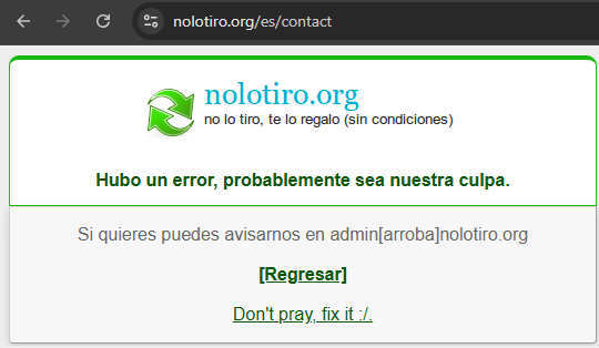 ADMINISTRADOR: no hay forma de contactarle