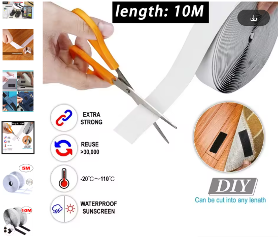 Velcro adhesivo con sus dos caras