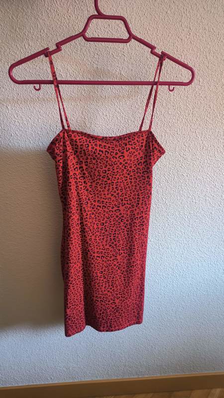 Vestido rojo leopardo 