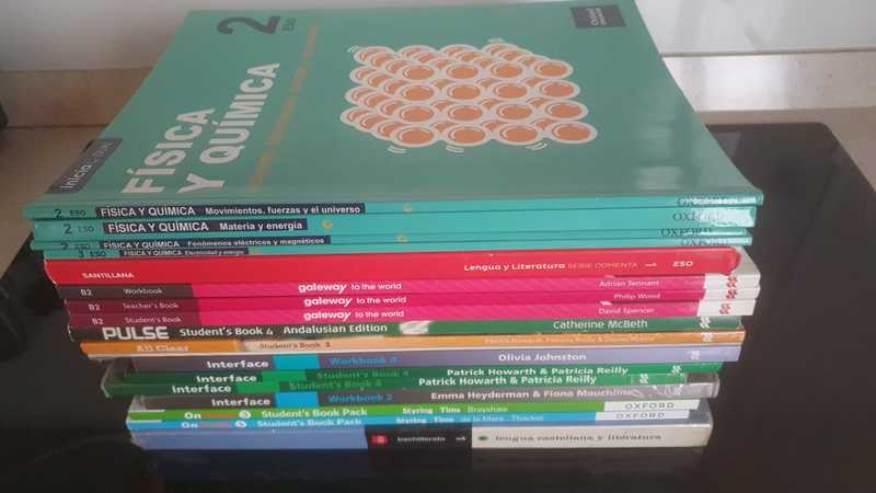 Libros de texto de ESO y Bachillerato
