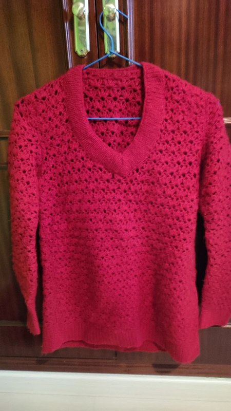 Jersey de punto rojo. Talla M(eva.roz)