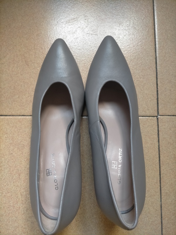 Zapatos tacon grises numero 38