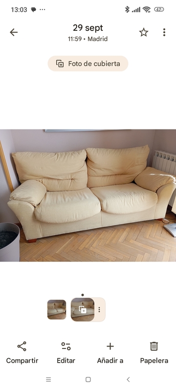 Regalo sofá tres plazas 