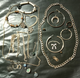 Lote bisutería plateada