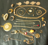 Lote bisutería dorada