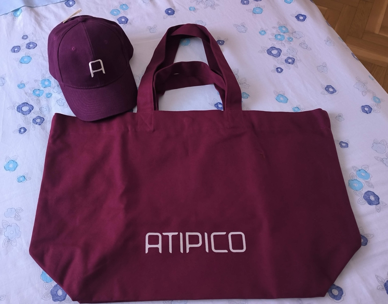 Conjunto bolso tela y gorra