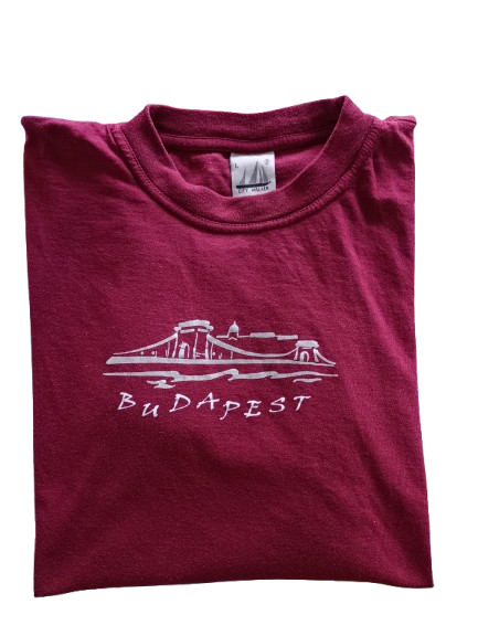 Camiseta Budapest color burdeos – Talla L