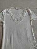 Camiseta blanca elastica de pico S