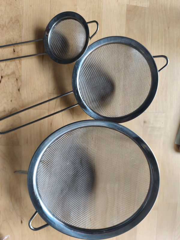 juego de coladores, para que no se te escape nada