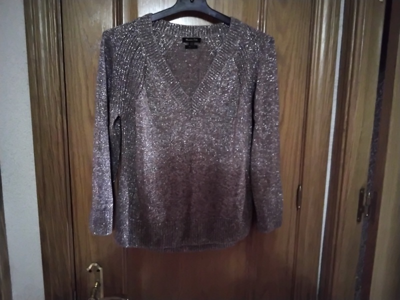 JERSEY DE MAXIMO DUTI MARRON BRILLANTE TALLA XS/34