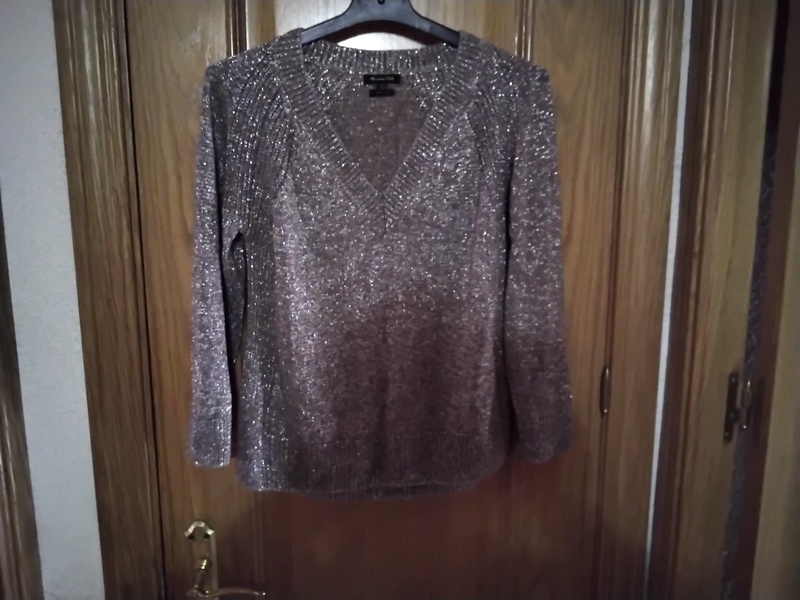 JERSEY DE MAXIMO DUTI MARRON BRILLANTE   TALLA XS  / 34    