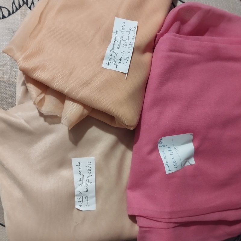 Telas de punto para forro, y varios