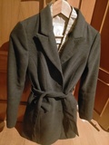 Abrigo gris oscuro chica talla 36