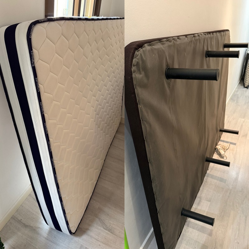 Cama y somier 140x200