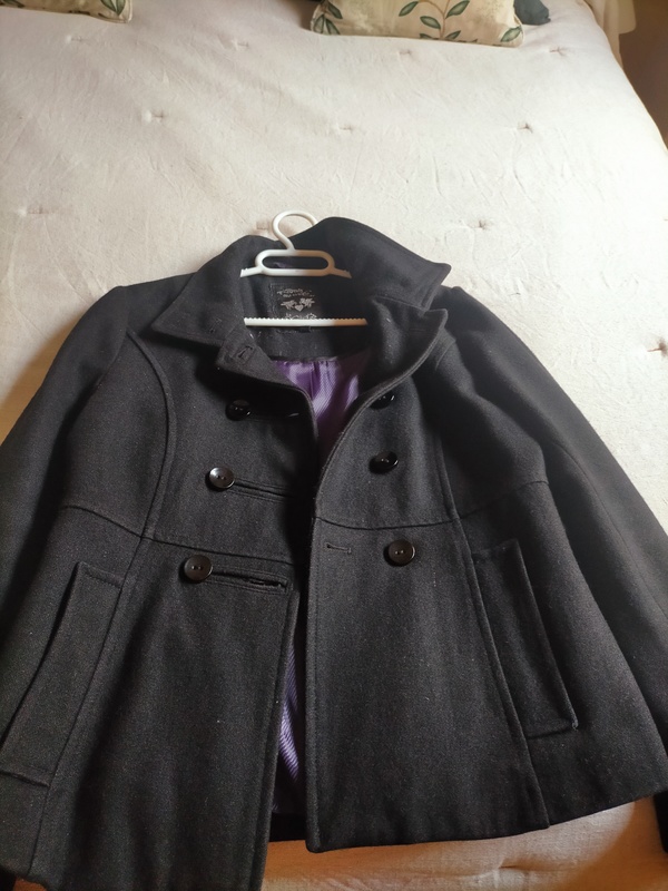 Chaqueta de paño negra talla S