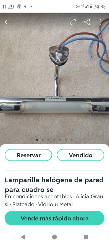 lamparilla de pared para cuadro