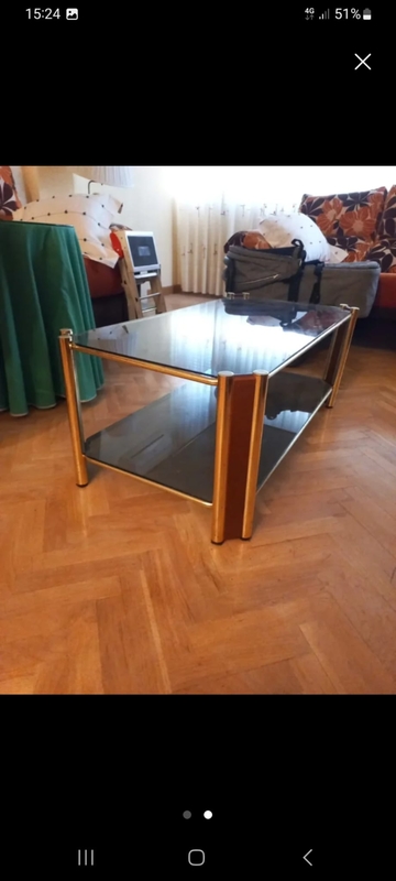 Mesa de centro de cristal