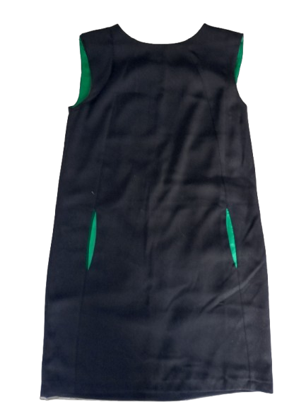 Vestido mujer Sfera talla M – azul marino con detalles verdes