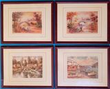 Cuatro cuadros enmarcados