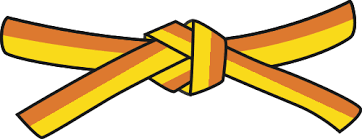 Cinturón de judo amarillo-naranja